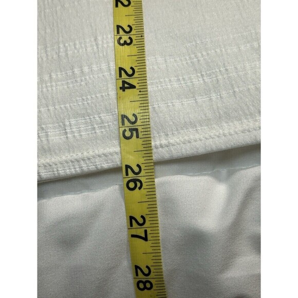 MAX STUDIO Ruffle Sleeve Scoop Neck Textured Cream Top Medium - Picture 8 of 8